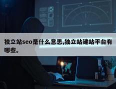 独立站seo是什么意思,独立站建站平台有哪些。