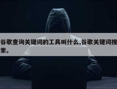 谷歌查询关键词的工具叫什么,谷歌关键词搜索。