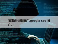石家庄谷歌推广,google seo 推广。