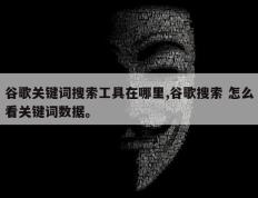 谷歌关键词搜索工具在哪里,谷歌搜索 怎么看关键词数据。