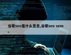 谷歌seo是什么意思,谷歌seo sem。