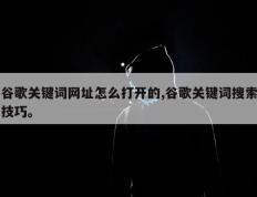 谷歌关键词网址怎么打开的,谷歌关键词搜索技巧。