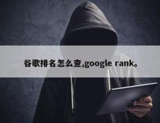 谷歌排名怎么查,google rank。
