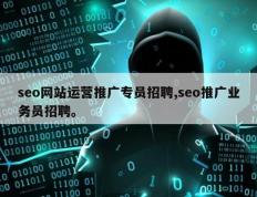 seo网站运营推广专员招聘,seo推广业务员招聘。