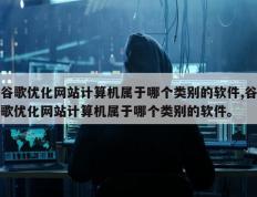 谷歌优化网站计算机属于哪个类别的软件,谷歌优化网站计算机属于哪个类别的软件。