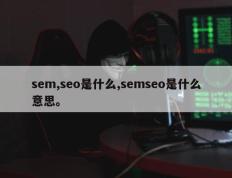 sem,seo是什么,semseo是什么意思。