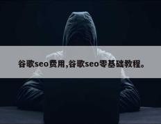 谷歌seo费用,谷歌seo零基础教程。