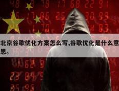 北京谷歌优化方案怎么写,谷歌优化是什么意思。