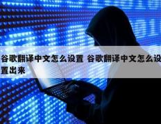 谷歌翻译中文怎么设置 谷歌翻译中文怎么设置出来