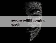 googleseo规则 google seaech