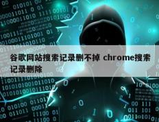 谷歌网站搜索记录删不掉 chrome搜索记录删除