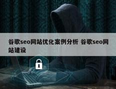 谷歌seo网站优化案例分析 谷歌seo网站建设