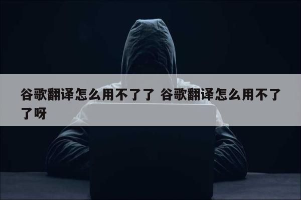 谷歌翻译怎么用不了了 谷歌翻译怎么用不了了呀