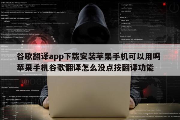 谷歌翻译app下载安装苹果手机可以用吗 苹果手机谷歌翻译怎么没点按翻译功能