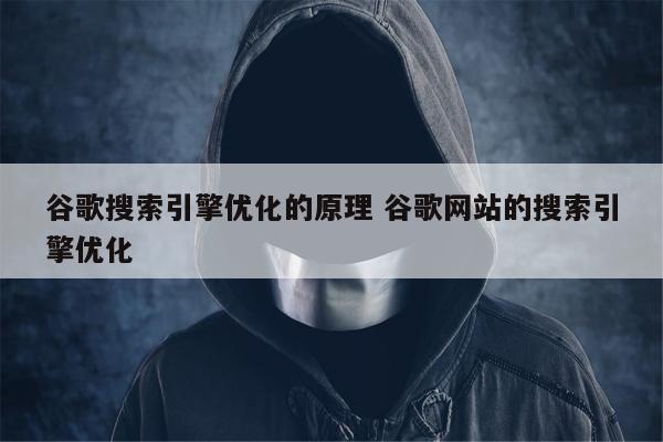 谷歌搜索引擎优化的原理 谷歌网站的搜索引擎优化