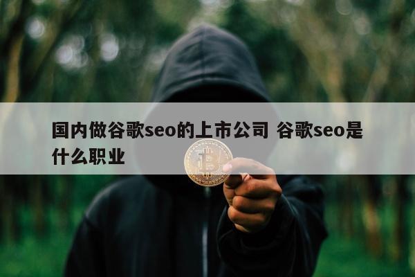 国内做谷歌seo的上市公司 谷歌seo是什么职业