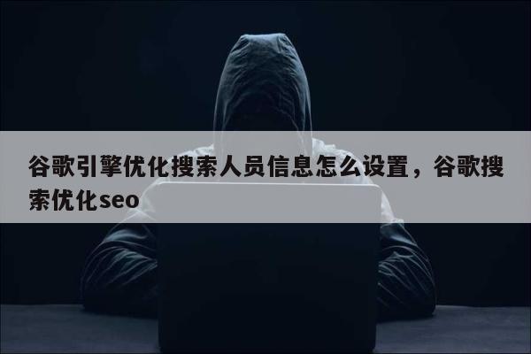 谷歌引擎优化搜索人员信息怎么设置，谷歌搜索优化seo