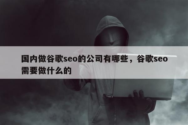 国内做谷歌seo的公司有哪些，谷歌seo需要做什么的