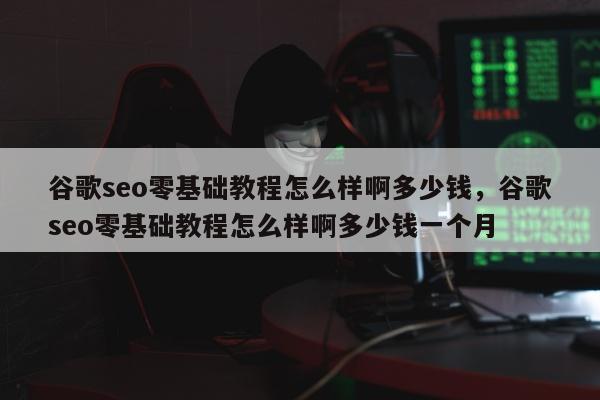 谷歌seo零基础教程怎么样啊多少钱，谷歌seo零基础教程怎么样啊多少钱一个月