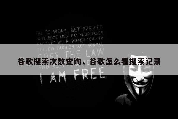 谷歌搜索次数查询，谷歌怎么看搜索记录