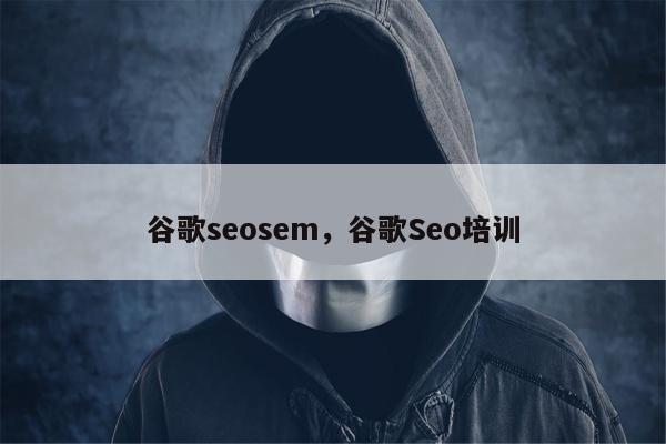 谷歌seosem，谷歌Seo培训