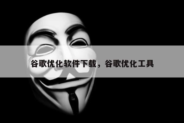 谷歌优化软件下载，谷歌优化工具