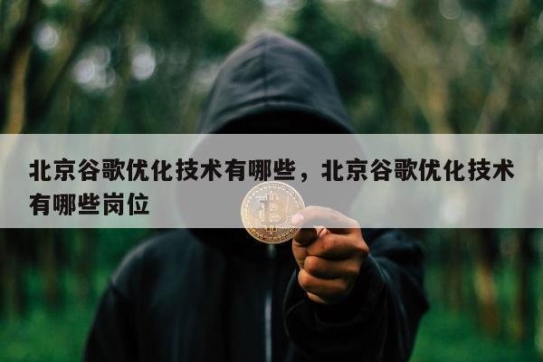 北京谷歌优化技术有哪些，北京谷歌优化技术有哪些岗位