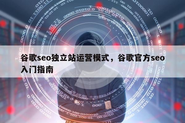 谷歌seo独立站运营模式	，谷歌官方seo入门指南