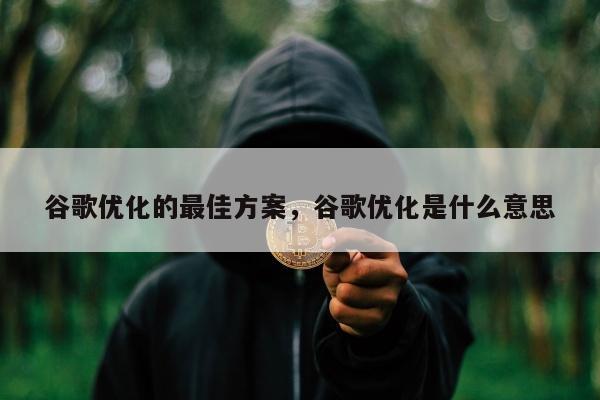 谷歌优化的最佳方案	，谷歌优化是什么意思