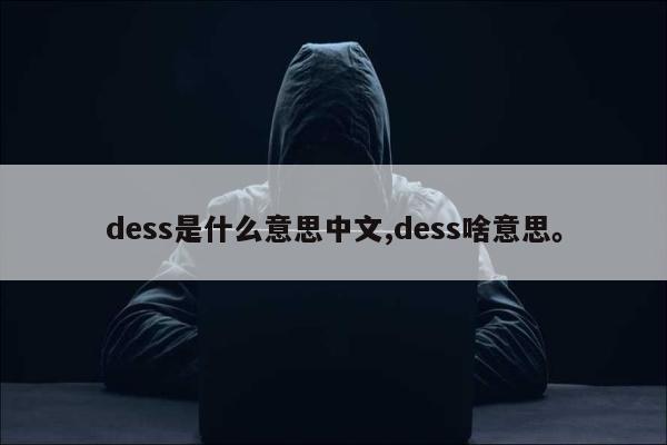 dess是什么意思中文,dess啥意思。