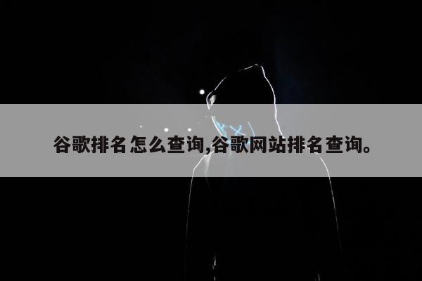 谷歌排名怎么查询,谷歌网站排名查询。