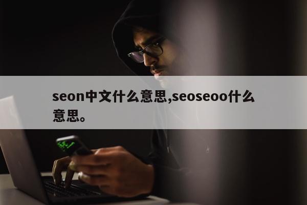 seon中文什么意思,seoseoo什么意思。