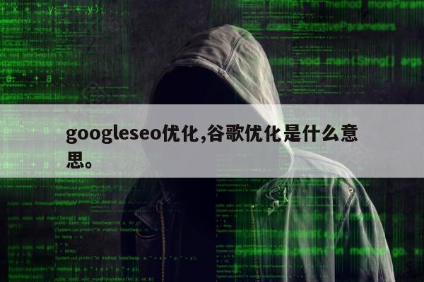 googleseo优化,谷歌优化是什么意思。