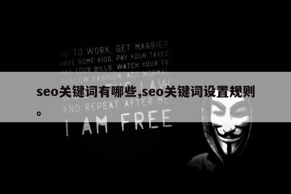 seo关键词有哪些,seo关键词设置规则	。