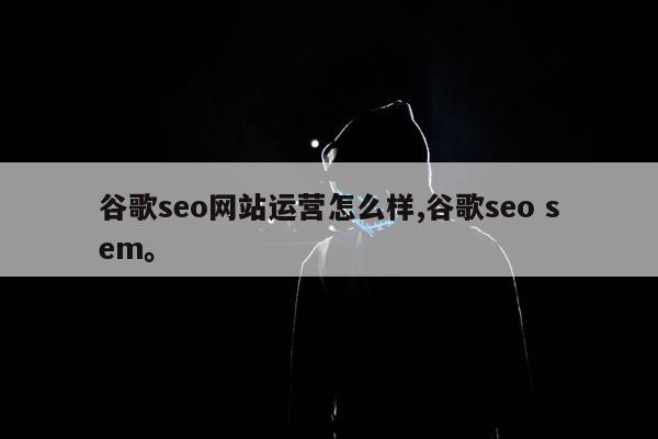 谷歌seo网站运营怎么样,谷歌seo sem。