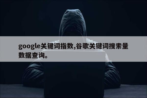 google关键词指数,谷歌关键词搜索量数据查询	。