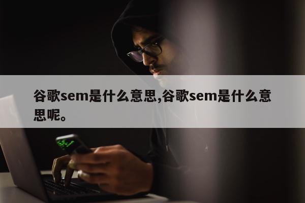 谷歌sem是什么意思,谷歌sem是什么意思呢。