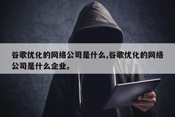 谷歌优化的网络公司是什么,谷歌优化的网络公司是什么企业。