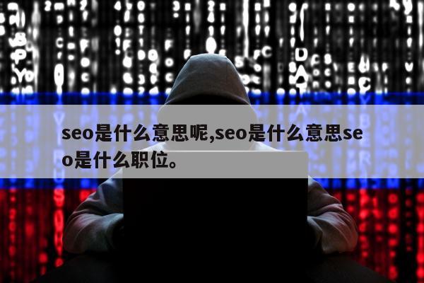 seo是什么意思呢,seo是什么意思seo是什么职位	。