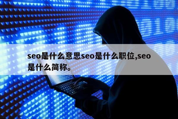 seo是什么意思seo是什么职位,seo是什么简称	。