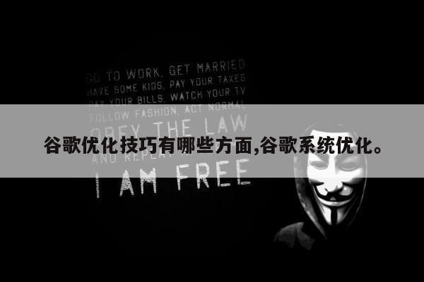 谷歌优化技巧有哪些方面,谷歌系统优化	。