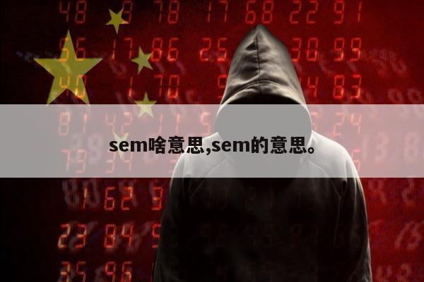 sem啥意思,sem的意思	。