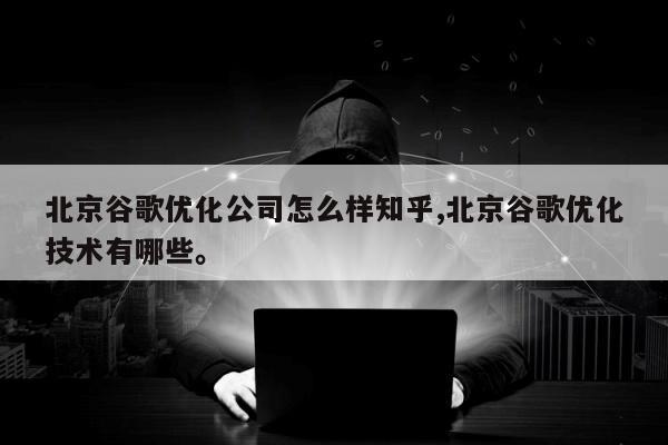 北京谷歌优化公司怎么样知乎,北京谷歌优化技术有哪些。