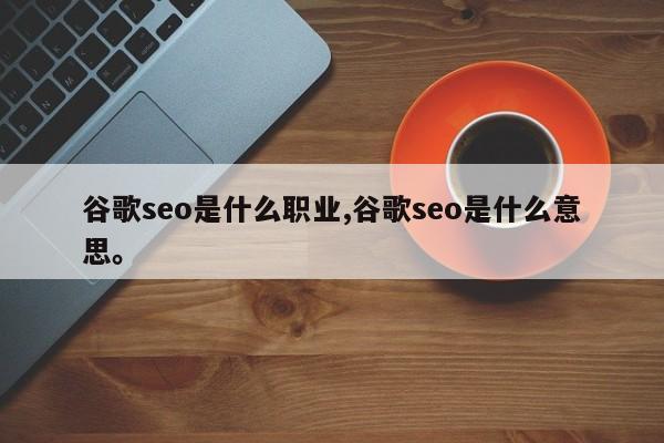 谷歌seo是什么职业,谷歌seo是什么意思。