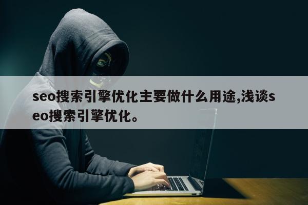 seo搜索引擎优化主要做什么用途,浅谈seo搜索引擎优化。