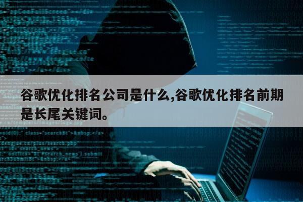 谷歌优化排名公司是什么,谷歌优化排名前期是长尾关键词。