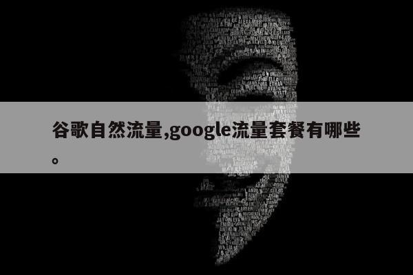 谷歌自然流量,google流量套餐有哪些。