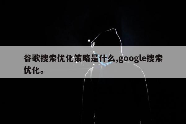 谷歌搜索优化策略是什么,google搜索优化	。