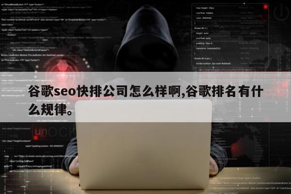 谷歌seo快排公司怎么样啊,谷歌排名有什么规律。