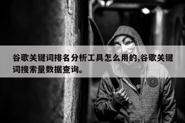 谷歌关键词排名分析工具怎么用的,谷歌关键词搜索量数据查询。
